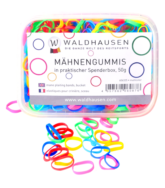 Mähnengummis in Spenderbox, extra breit, multicolor